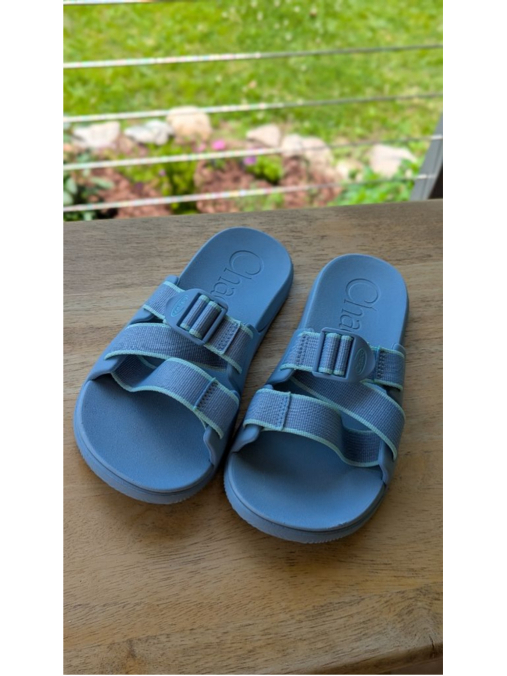 Women's Chaco Slides Size 6 Blue Sandals